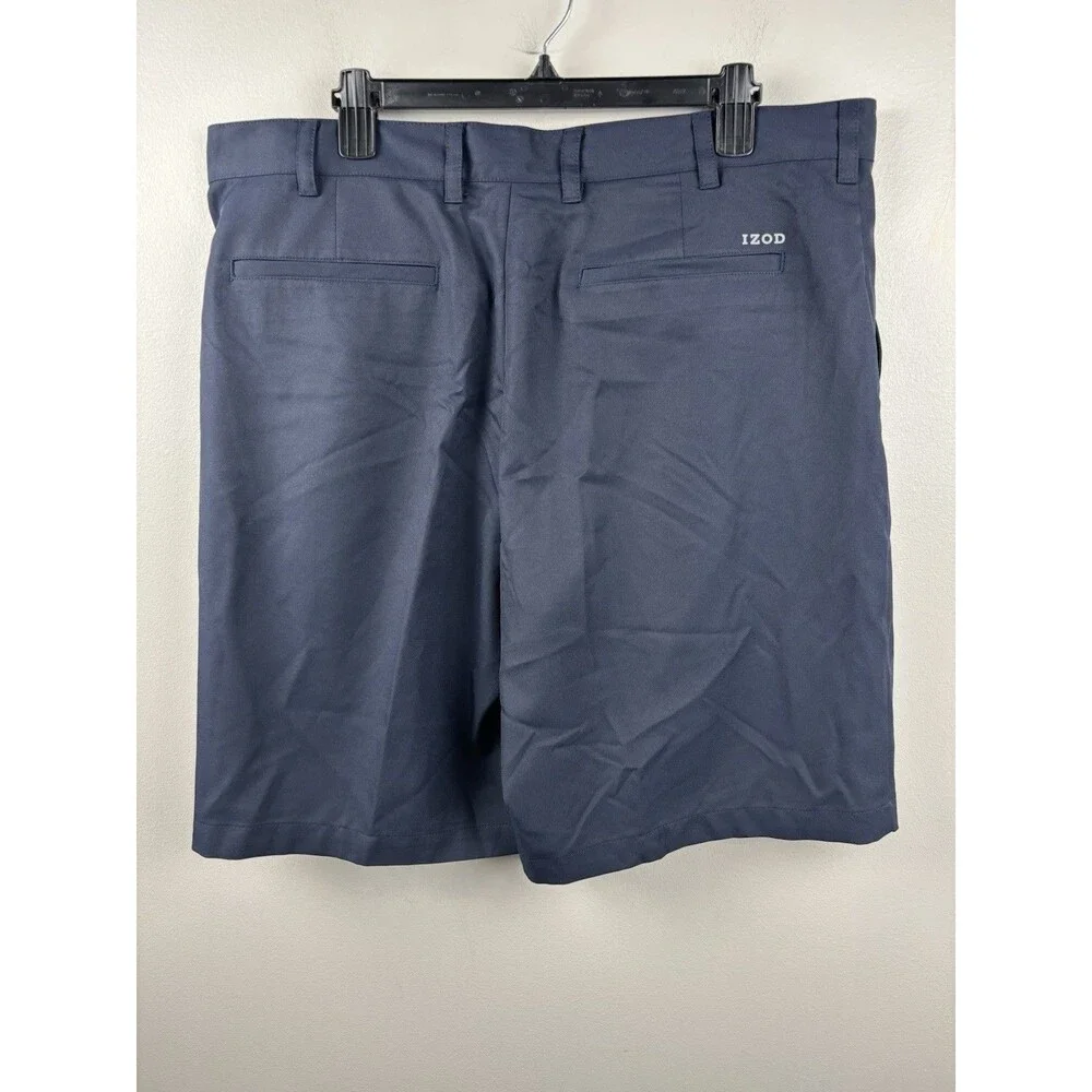 IZOD Golf Mens Blue Shorts Size 38 (40) Chino Polyester
